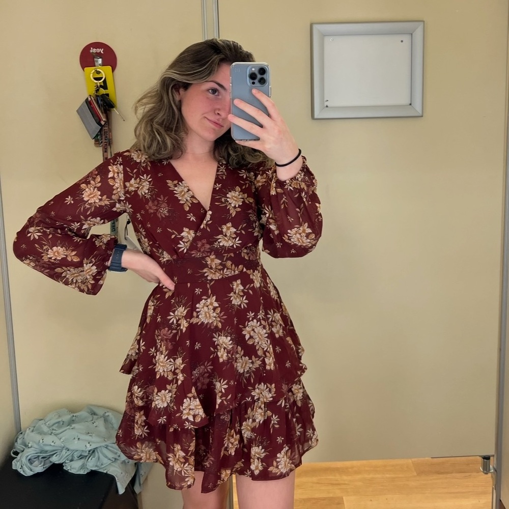 Floral Long Sleeve Dress